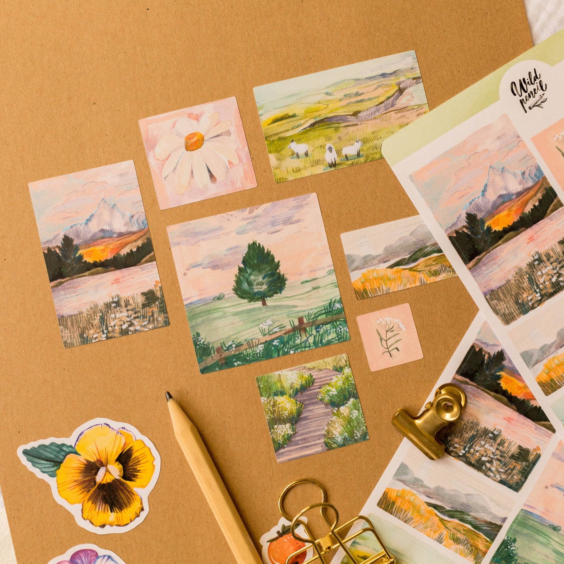 Stickers décoratifs | Wild Pencil Studio | Sunrise Lanscapes - Wild Pencil Studio - millenotes