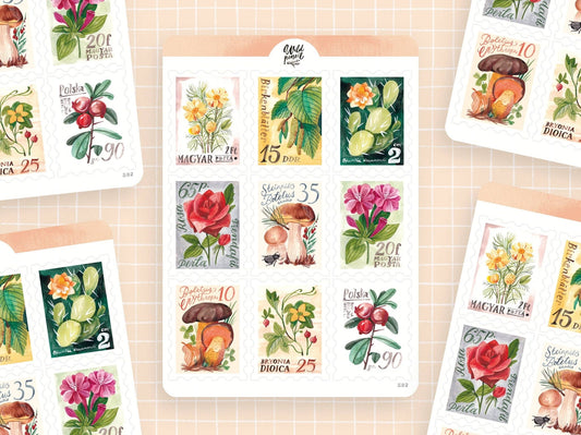Stickers décoratifs | Wild Pencil Studio | Vintage Stamps - Wild Pencil Studio - millenotes