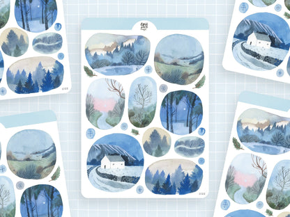 Stickers décoratifs | Wild Pencil Studio | Windows Into Winter - Wild Pencil Studio - millenotes
