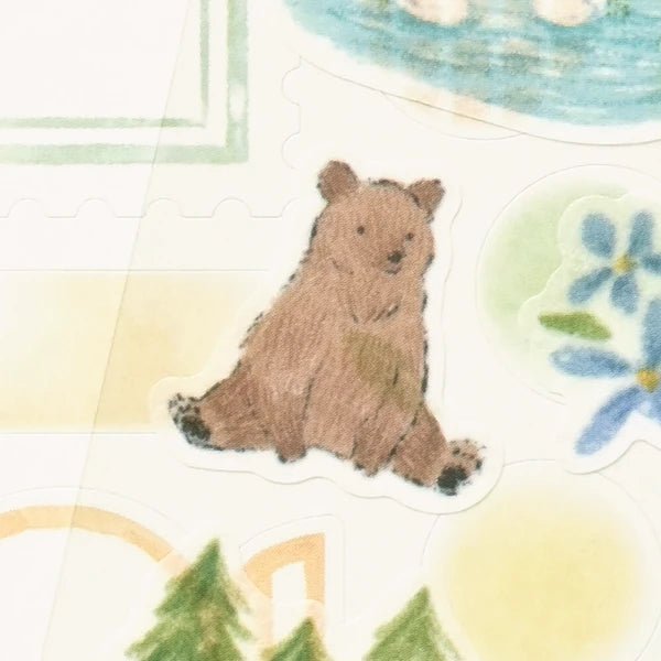 Stickers japonais 2 planches | Deco Time | Animaux de la Forêt - NB Co Ltd - millenotes