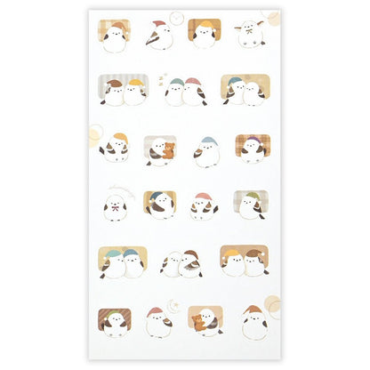 Stickers japonais 2 planches | Mattari Animals | Adorable Oisillon - NB Co Ltd - millenotes