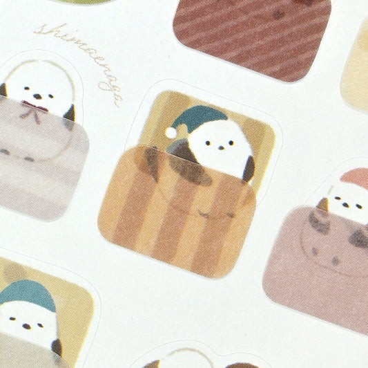 Stickers japonais 2 planches | Mattari Animals | Adorable Oisillon - NB Co Ltd - millenotes