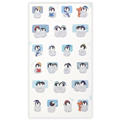 Stickers japonais 2 planches | Mattari Animals | Adorable Pingouin - NB Co Ltd - millenotes