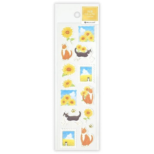 Stickers japonais | Chat aux Tournesols - NB Co Ltd - millenotes
