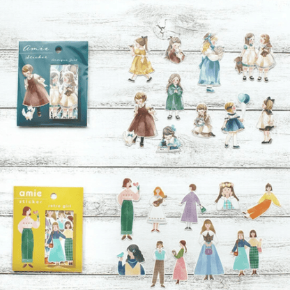 Stickers japonais Mind Wave Amie | Retro girl - Mind Wave - millenotes