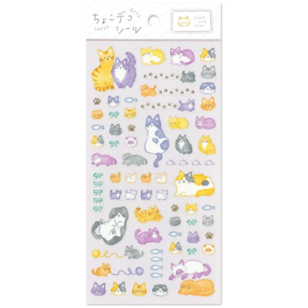 Stickers japonais Mind Wave Choco Deco | Chats - Mind Wave - millenotes