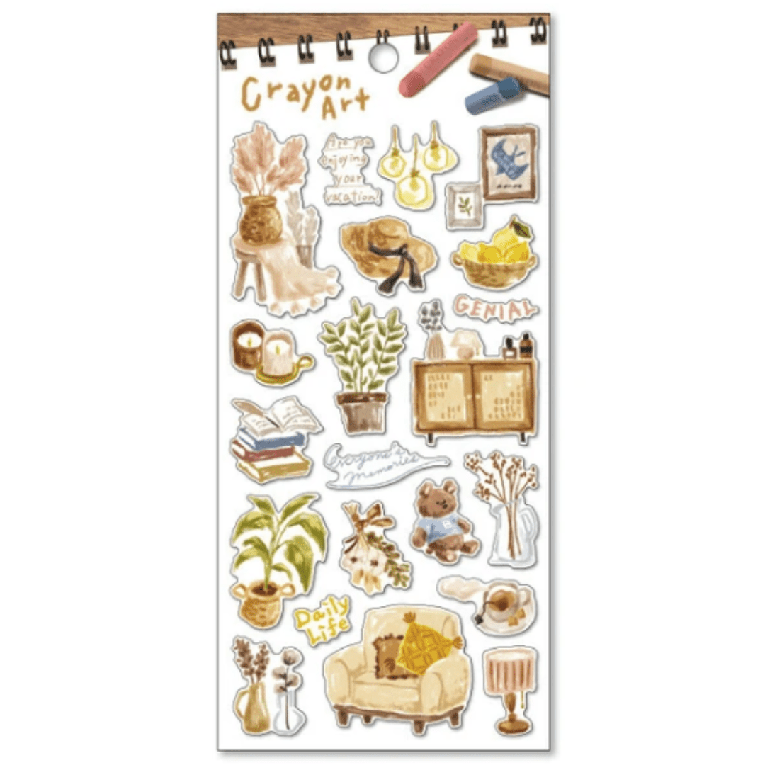 Stickers japonais Mind Wave Crayon Art | Intérieur - Mind Wave - millenotes