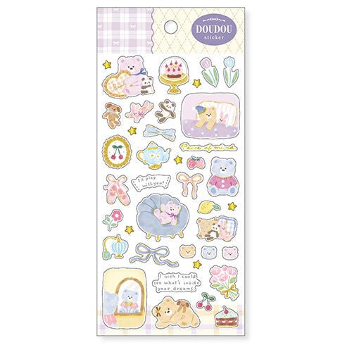 Stickers japonais Mind Wave Doudou | Mademoiselle Ours - Mind Wave - millenotes