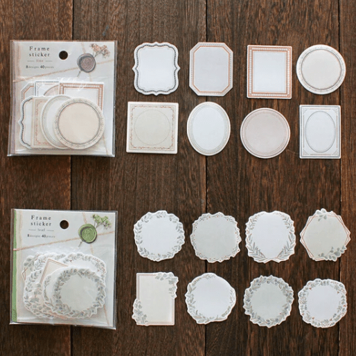 Stickers japonais Mind Wave Frames | Feuilles - Mind Wave - millenotes