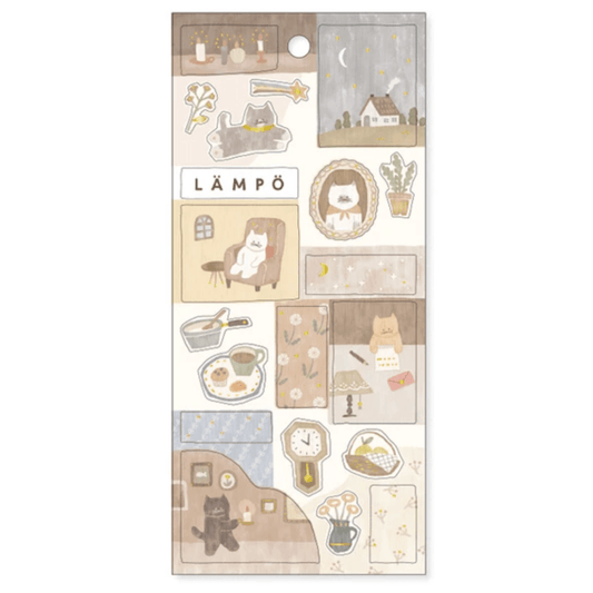 Stickers japonais Mind Wave LAMPO | Chat - Mind Wave - millenotes