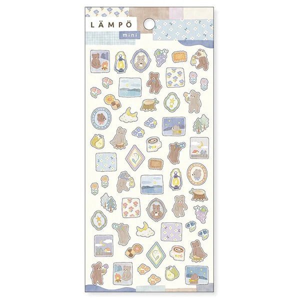 Stickers japonais Mind Wave LAMPO Mini | Ours et Ciel Étoilé - Mind Wave - millenotes
