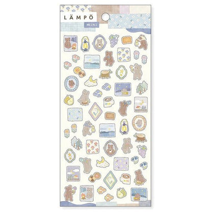 Stickers japonais Mind Wave LAMPO Mini | Ours et Ciel Étoilé - Mind Wave - millenotes