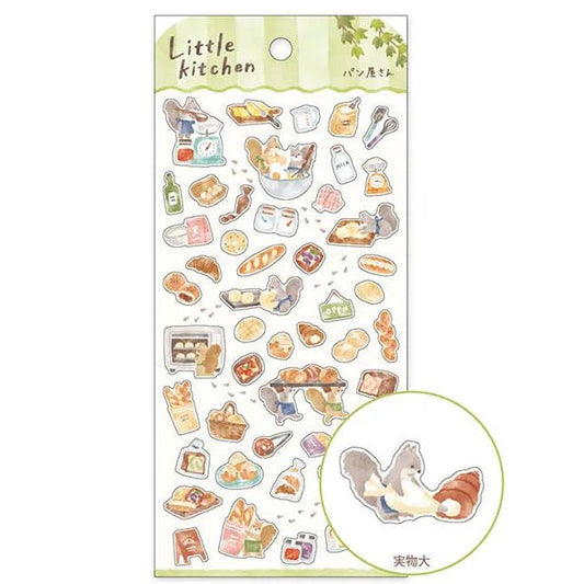 Stickers japonais Mind Wave Little Kitchen | Écureuils à la Boulangerie - Mind Wave - millenotes