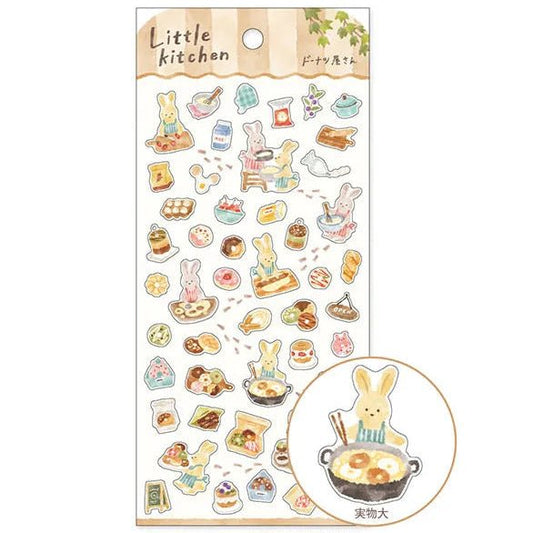 Stickers japonais Mind Wave Little Kitchen | Lapins au Donut Shop - Mind Wave - millenotes