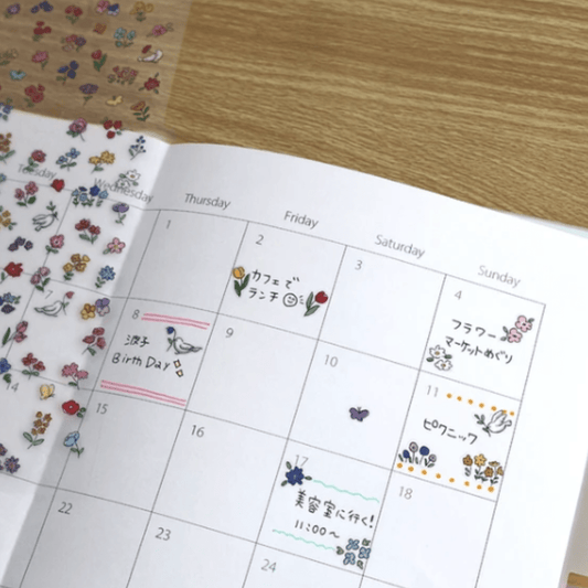 Stickers japonais Mind Wave Poko Time Seal | Fleurs - Mind Wave - millenotes