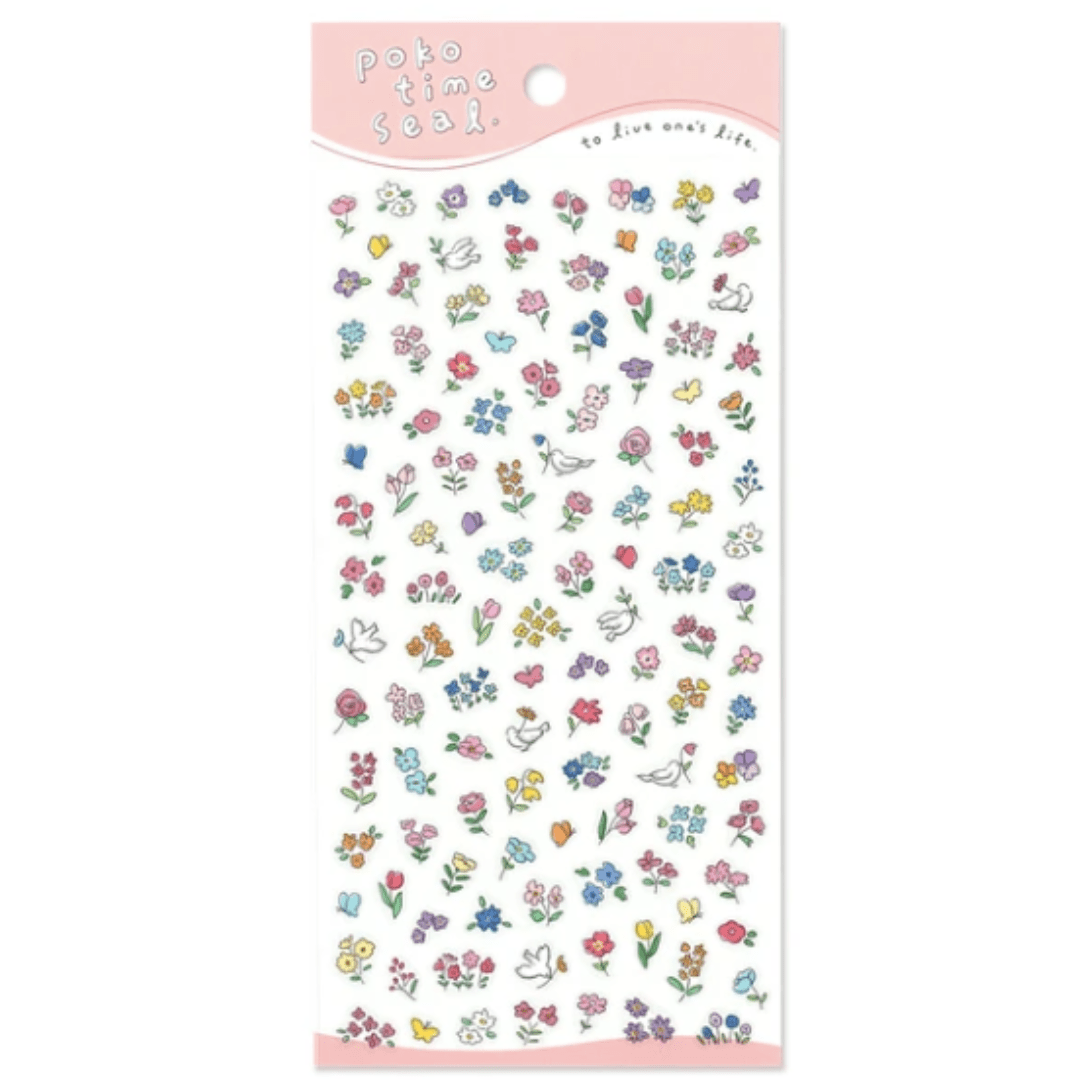 Stickers japonais Mind Wave Poko Time Seal | Fleurs - Mind Wave - millenotes