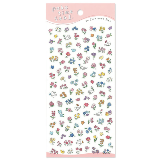 Stickers japonais Mind Wave Poko Time Seal | Fleurs - Mind Wave - millenotes
