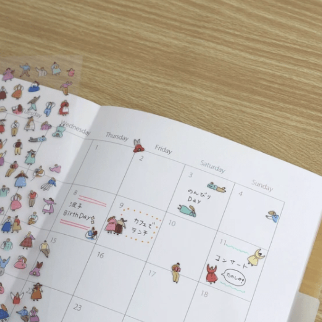 Stickers japonais Mind Wave Poko Time Seal | Personnes - Mind Wave - millenotes