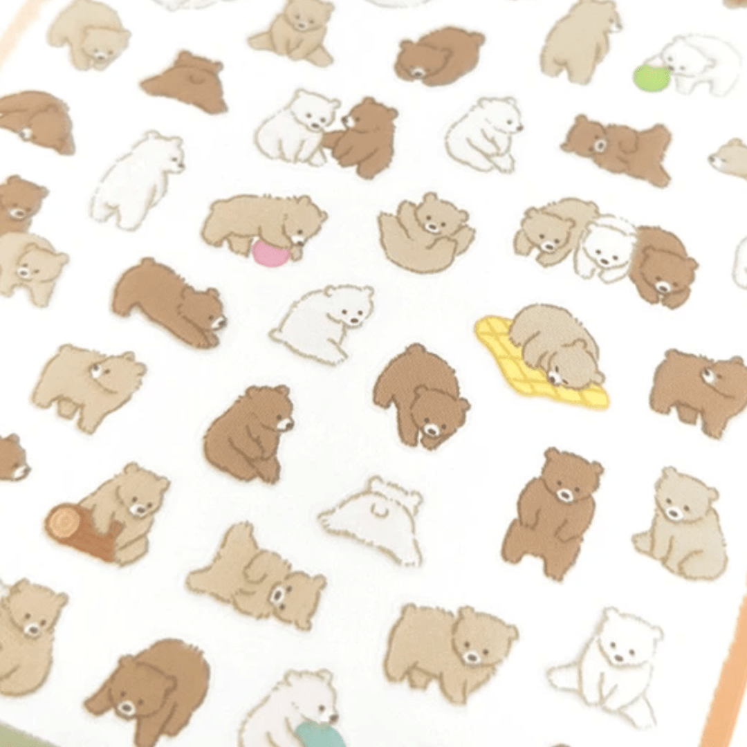 Stickers japonais Mind Wave Puchi Fuwa | Oursons - Mind Wave - millenotes