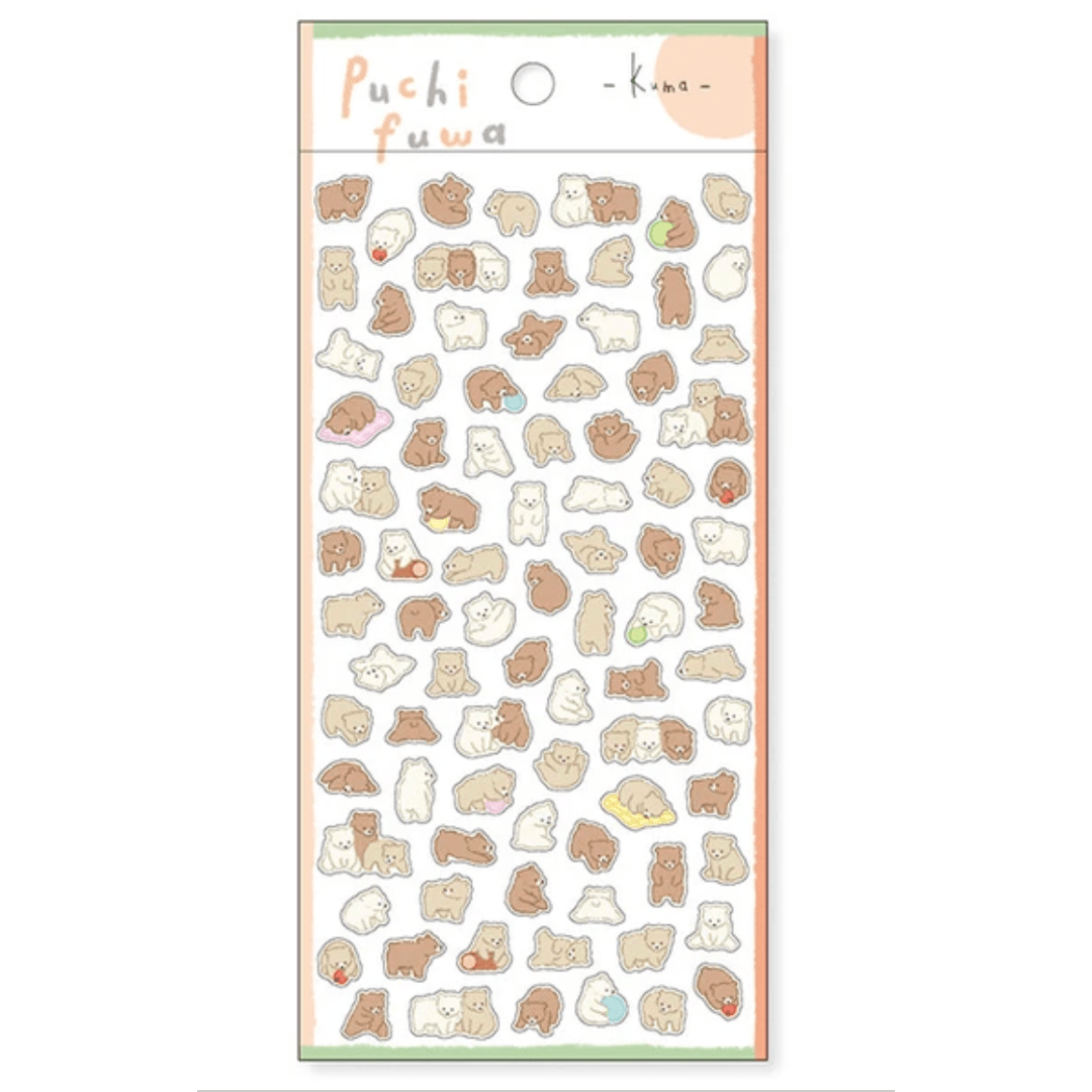 Stickers japonais Mind Wave Puchi Fuwa | Oursons - Mind Wave - millenotes