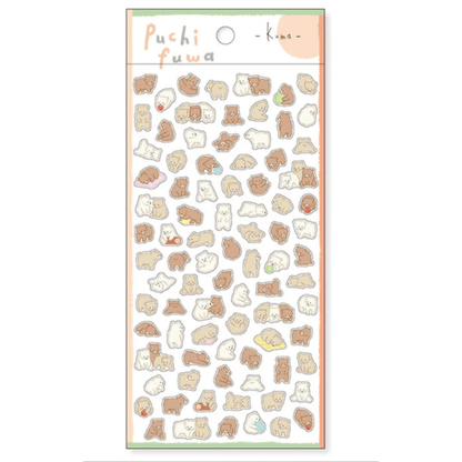 Stickers japonais Mind Wave Puchi Fuwa | Oursons - Mind Wave - millenotes