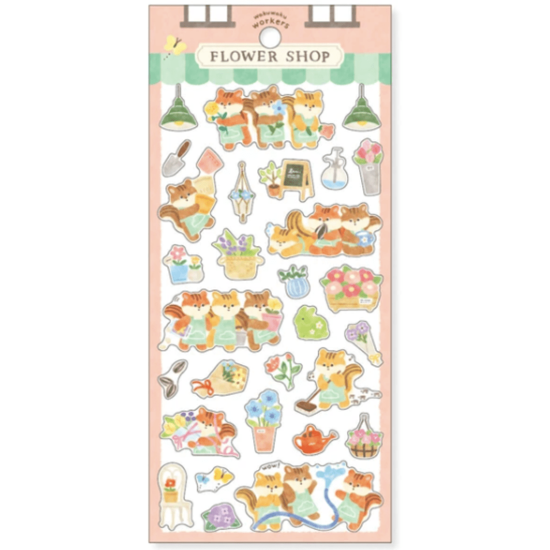 Stickers japonais Mind Wave Waku Waku | Fleuriste - Mind Wave - millenotes