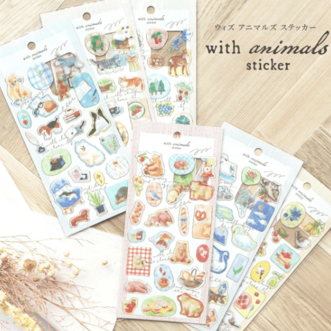 Stickers japonais Mind Wave With Animals | Chats - Mind Wave - millenotes