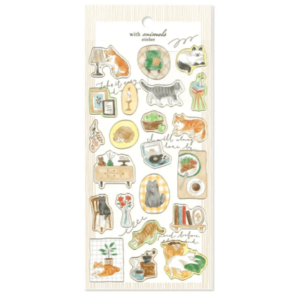 Stickers japonais Mind Wave With Animals | Chats - Mind Wave - millenotes