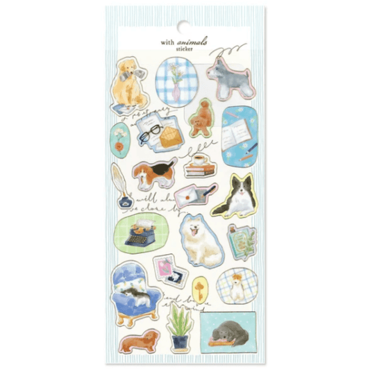 Stickers japonais Mind Wave With Animals | Chiens - Mind Wave - millenotes