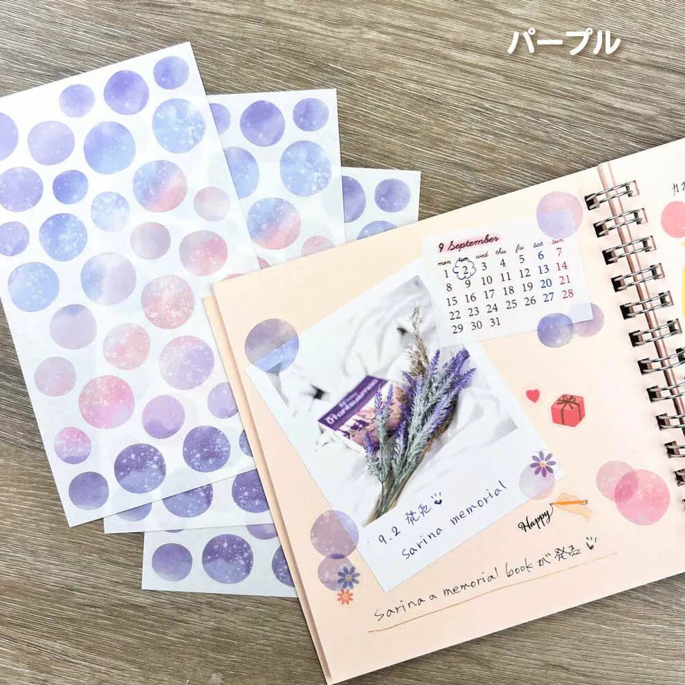 Stickers Rough Dot | Violet - PINE Book - millenotes