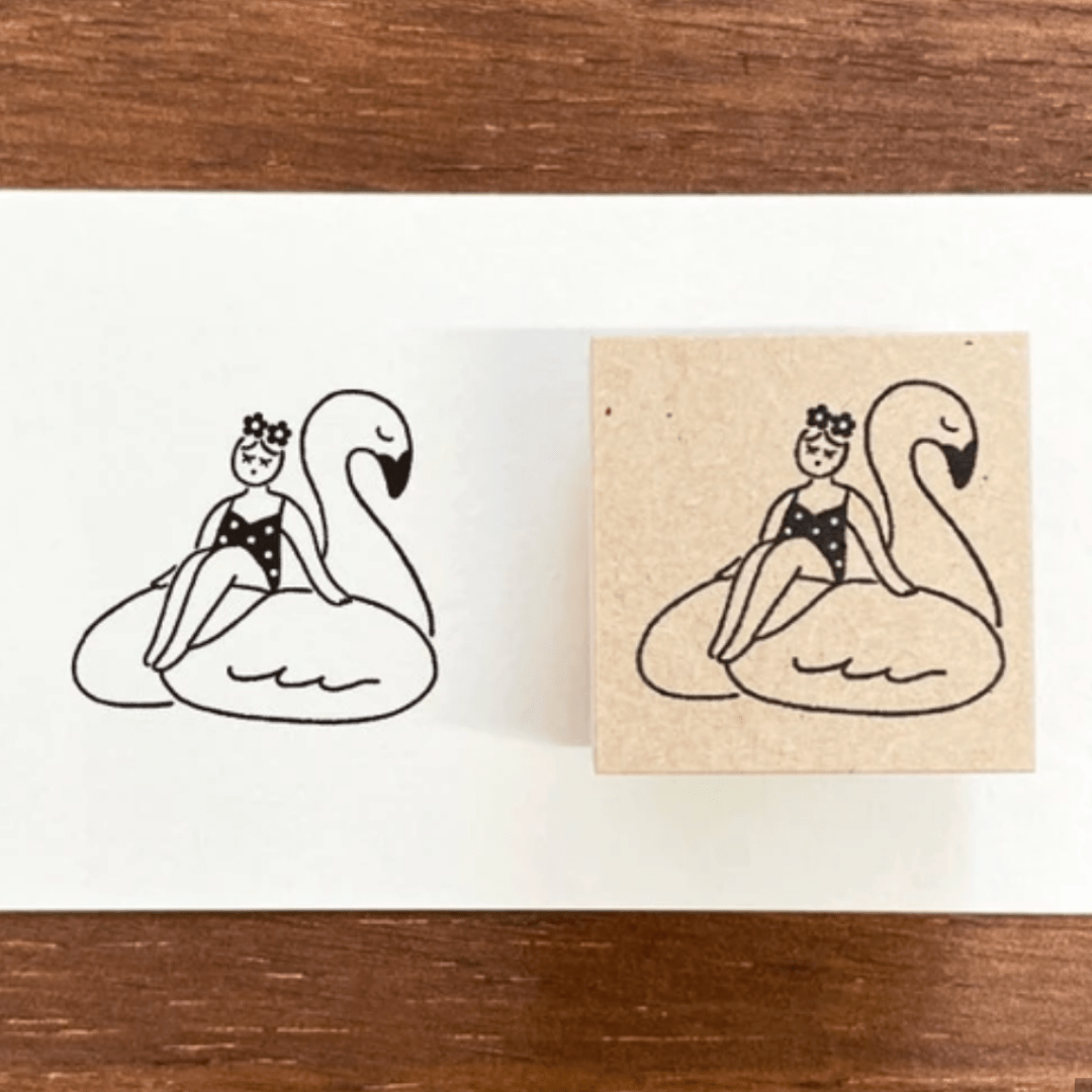 Tampon décoratif | STAMP MARCHÉ | Cygne Gonflable - STAMP MARCHÉ - millenotes