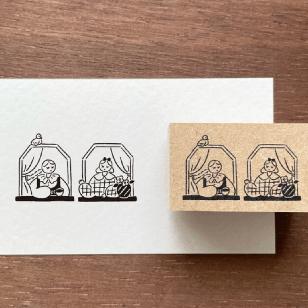 Tampon décoratif | STAMP MARCHÉ | Discussion à la Fenêtre - STAMP MARCHÉ - millenotes