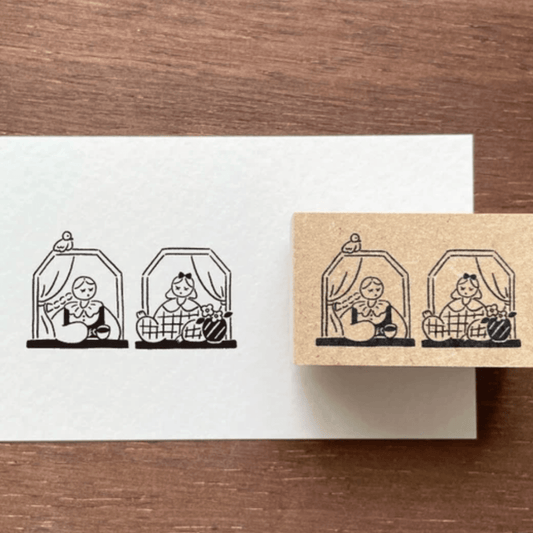 Tampon décoratif | STAMP MARCHÉ | Discussion à la Fenêtre - STAMP MARCHÉ - millenotes