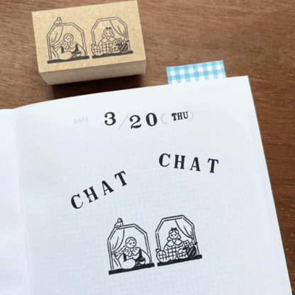 Tampon décoratif | STAMP MARCHÉ | Discussion à la Fenêtre - STAMP MARCHÉ - millenotes