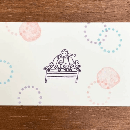 Tampon décoratif | STAMP MARCHÉ | Fleurs & Cagette - STAMP MARCHÉ - millenotes