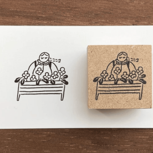 Tampon décoratif | STAMP MARCHÉ | Fleurs & Cagette - STAMP MARCHÉ - millenotes