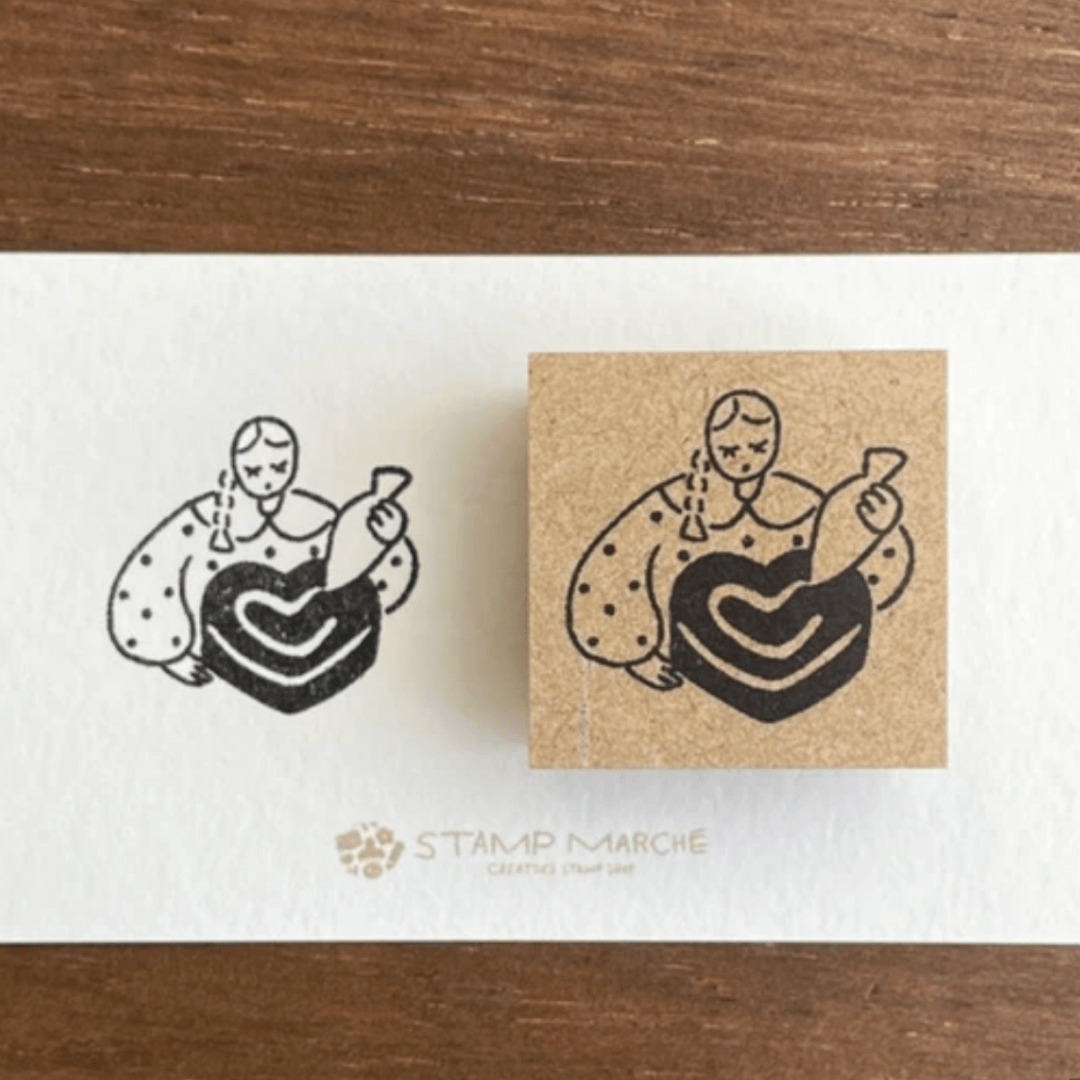 Tampon décoratif | STAMP MARCHÉ | Gâteau de Saint - Valentin - STAMP MARCHÉ - millenotes