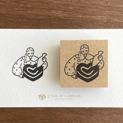 Tampon décoratif | STAMP MARCHÉ | Gâteau de Saint - Valentin - STAMP MARCHÉ - millenotes