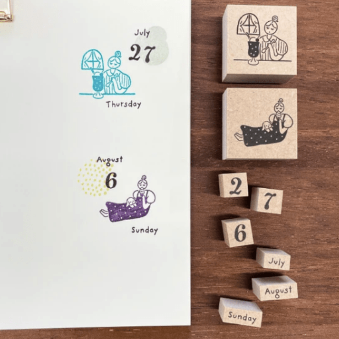 Tampon décoratif | STAMP MARCHÉ | Journaling Time A - STAMP MARCHÉ - millenotes