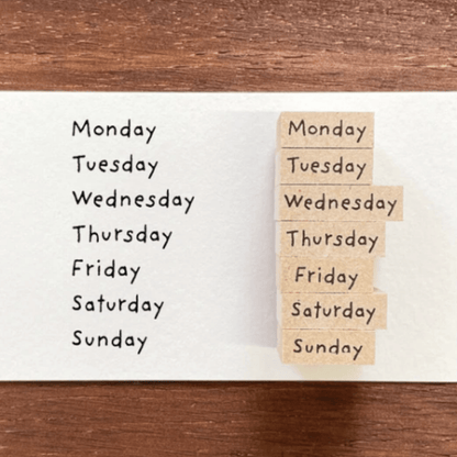 Tampon décoratif | STAMP MARCHÉ | Set Jours - STAMP MARCHÉ - millenotes