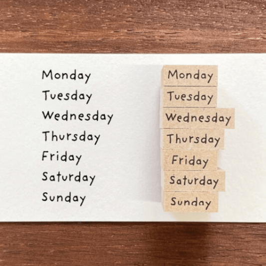 Tampon décoratif | STAMP MARCHÉ | Set Jours - STAMP MARCHÉ - millenotes