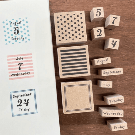 Tampon décoratif | STAMP MARCHÉ | Set Jours - STAMP MARCHÉ - millenotes