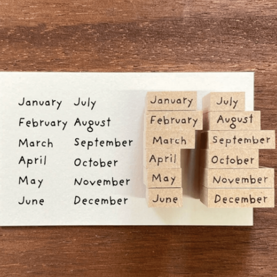 Tampon décoratif | STAMP MARCHÉ | Set Mois - STAMP MARCHÉ - millenotes