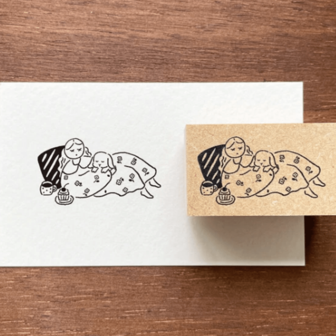 Tampon décoratif | STAMP MARCHÉ | Sieste avec un Chien - STAMP MARCHÉ - millenotes