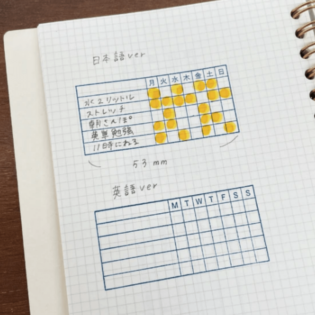 Tampon décoratif | STAMP MARCHÉ | Tracker Hebdomadaire - STAMP MARCHÉ - millenotes