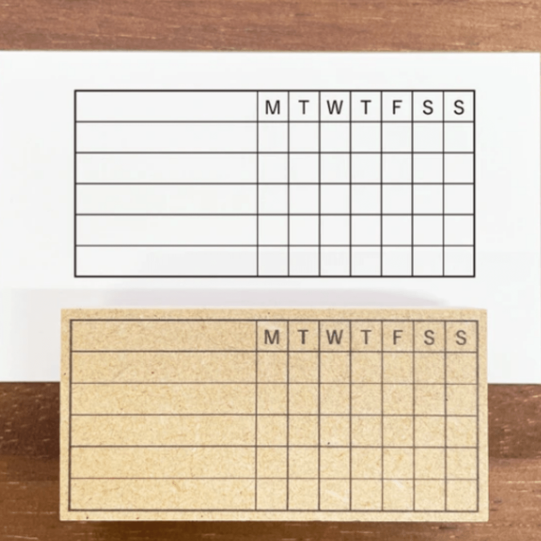 Tampon décoratif | STAMP MARCHÉ | Tracker Hebdomadaire - STAMP MARCHÉ - millenotes