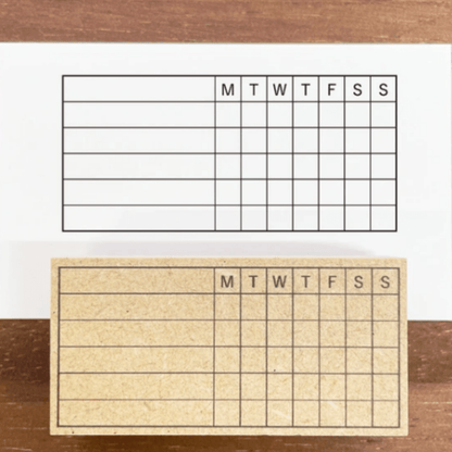 Tampon décoratif | STAMP MARCHÉ | Tracker Hebdomadaire - STAMP MARCHÉ - millenotes