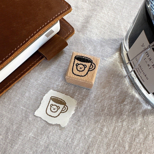 Tampon en bois | Bloom Paper Studio | Bear mug - Bloom Paper Studio - millenotes