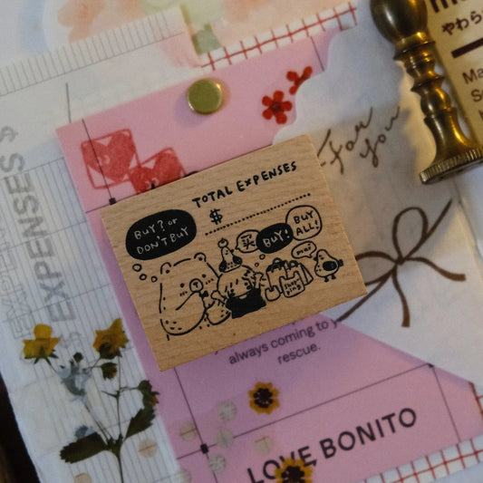 Tampon en bois | Eileen Tai | Bear & Girl - Eileen Tai - Buy or bye - millenotes