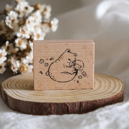 Tampon en bois | Eileen Tai | Bear Hugs - Eileen Tai - Flower Bed - millenotes